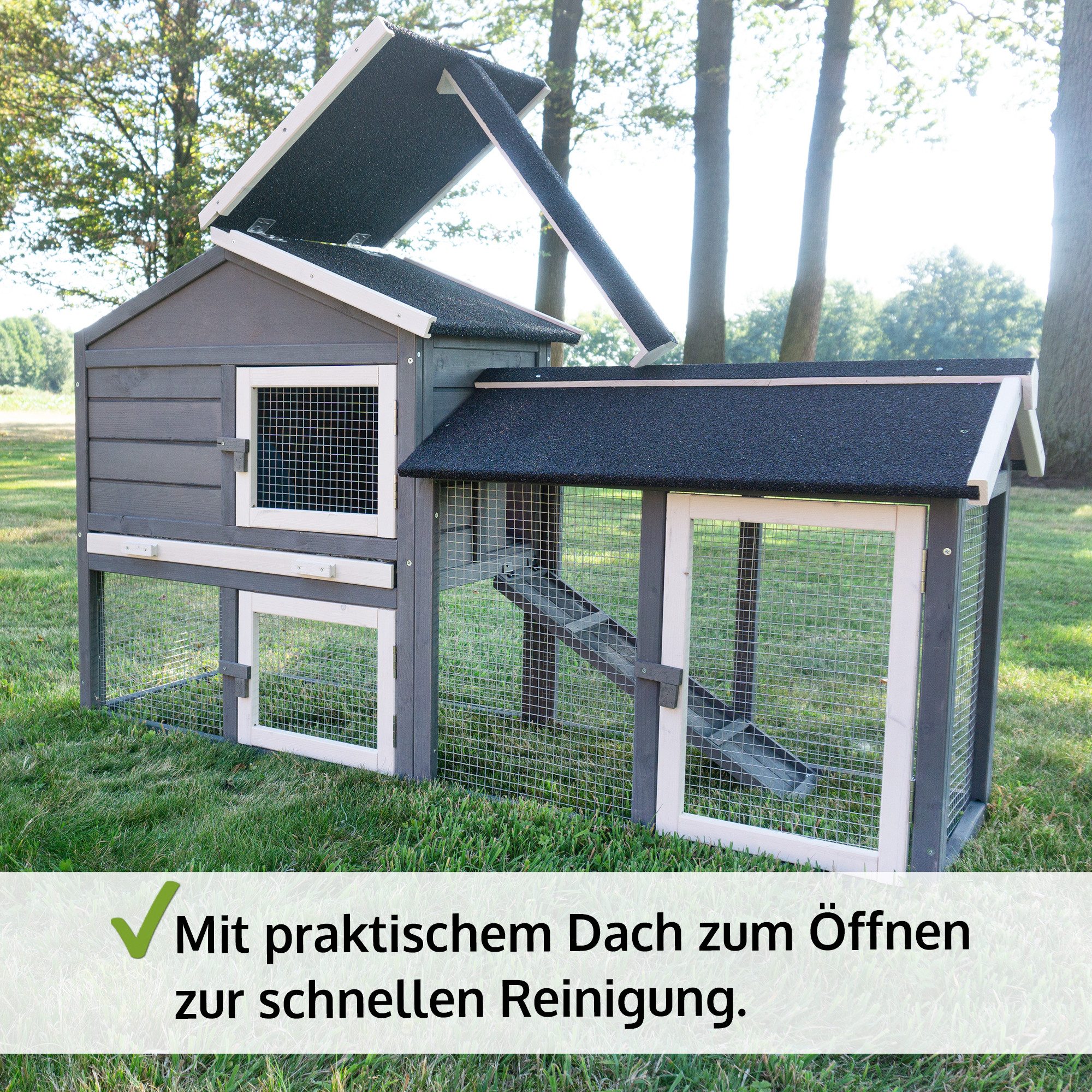 Zooprinz Kleintierstall Dream Grey mit Auslauf günstig online kaufen