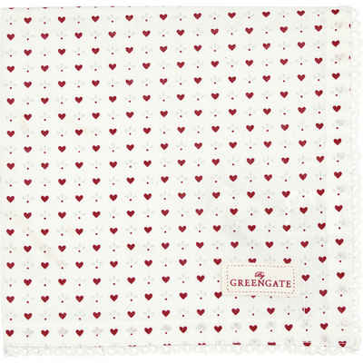 Greengate Stoffserviette Layla Stoffserviette mit Spitze petit weiss 40x40cm