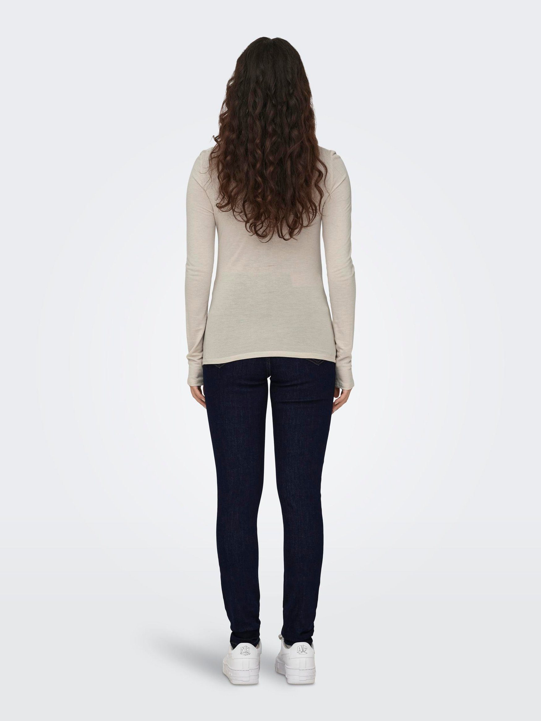 T-Shirt YONG 6403 Grau-2 Langarm Pullover de Dünner in JACQUELINE JDYSUMA Shirt Basic