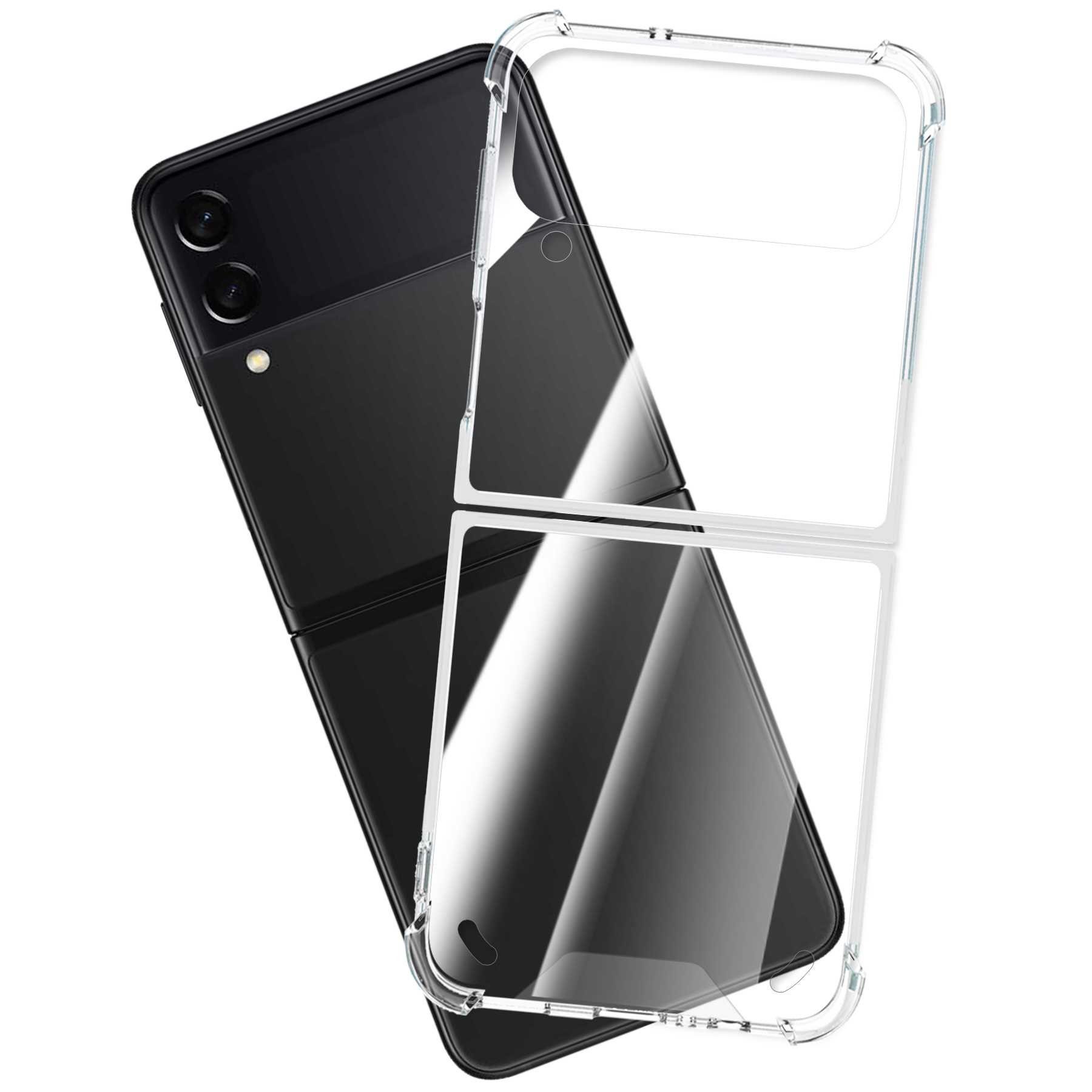 mtb more energy Smartphone-Hülle Clear Armor Case für Samsung Galaxy Z Flip3 (SM-F711), Transparente TPU Schutzhülle Case Backcover mit Anti-Shock Verstärkung