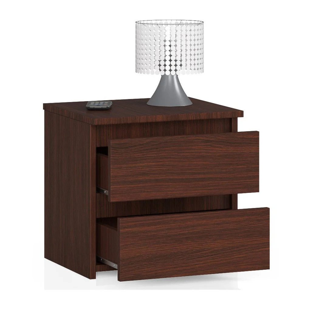 Raumhirsch Furniture Nachttisch praktisch & stilvoll - Nachtschrank - Nachtkommode, Maße: 40x40x35 cm, 2 Schubladen, Soft-Close