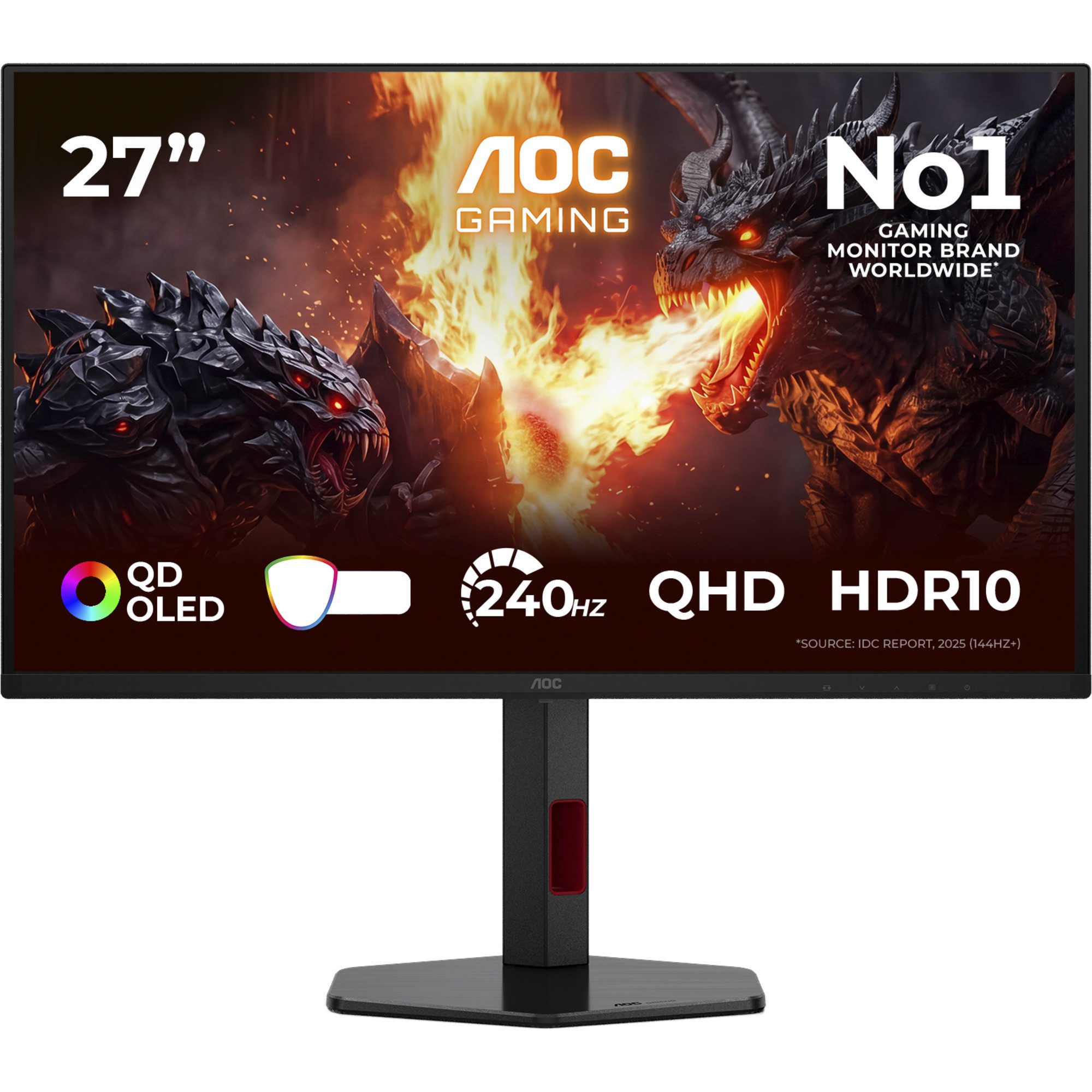 AOC AOC Q27G4ZDR QD-OLED, Gaming-Monitor, (QHD, HDMI, TFT-Monitor (2560 x 1440 px, 0.03 ms Reaktionszeit)
