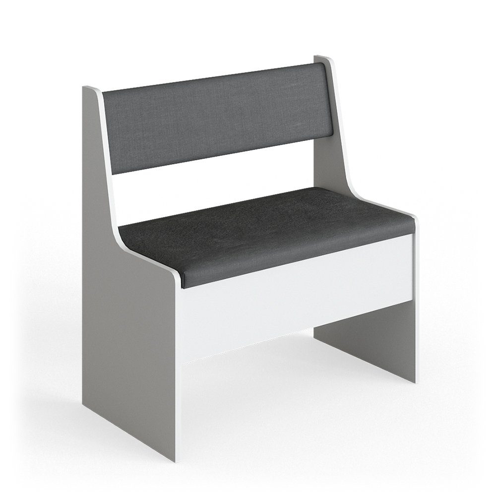 Vicco Sitzbank Roman, Weiß/Anthrazit, 76 x 42 cm