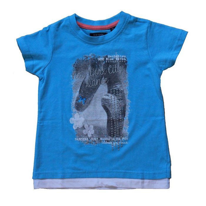 Blue Seven T-Shirt Blue Seven Mädchen T-Shirt Ballet Dance türkis (1-tlg)