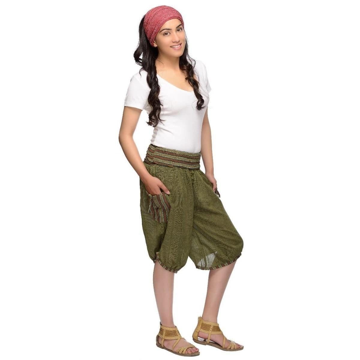 Haremshose Varkala Damen Harem Short gesmokt