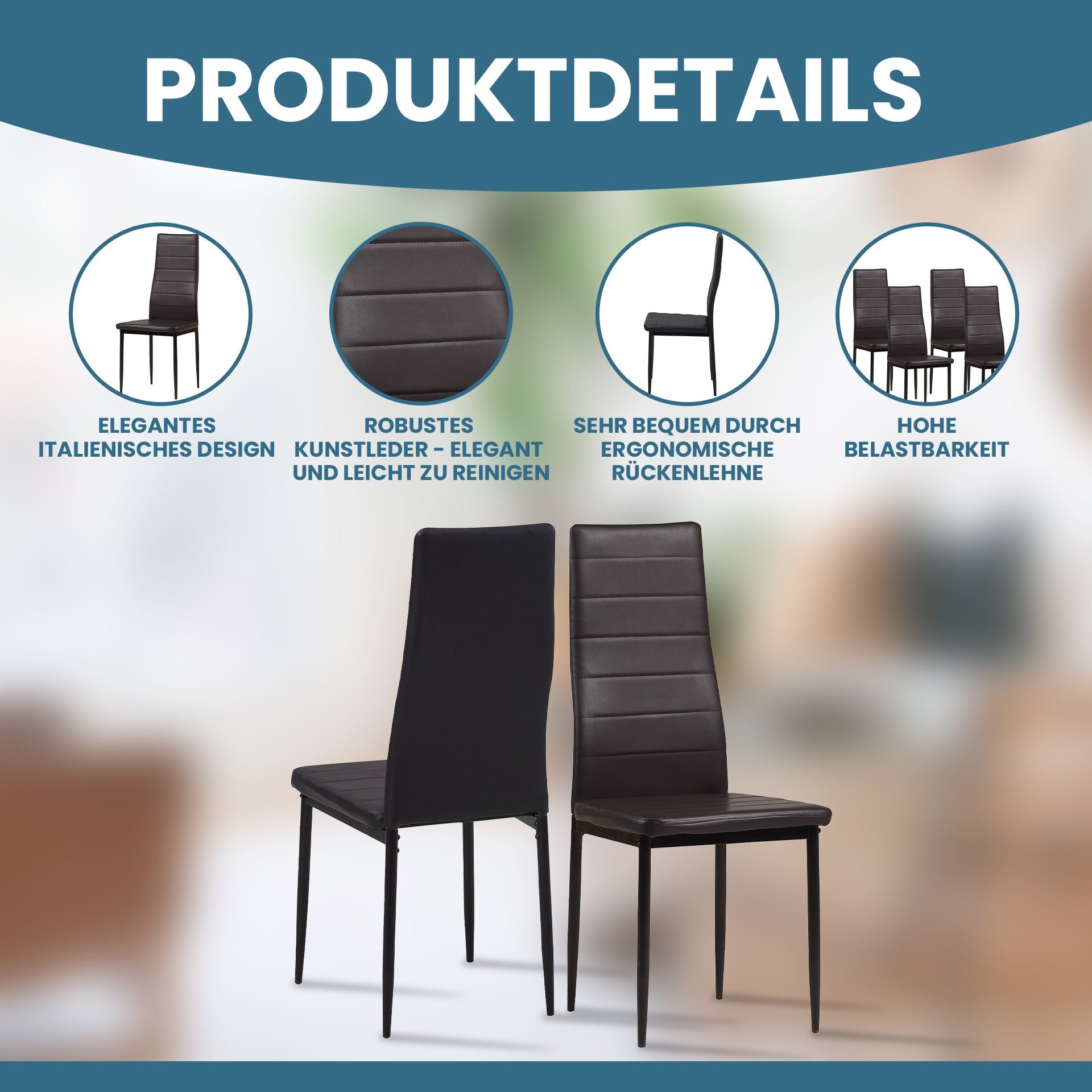 Albatros International Esszimmerstuhl Esszimmerstühle MILANO 6er günstig online kaufen