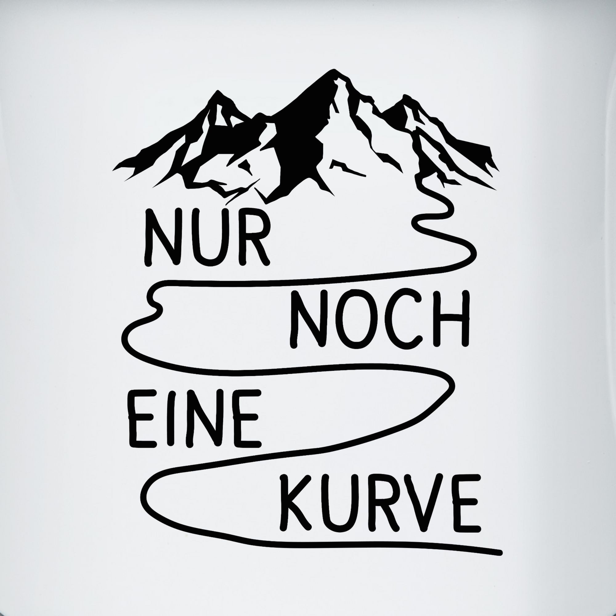 Shirtracer Tasse Nur noch eine Kurve, 1-tlg., Stahlblech, Wandern