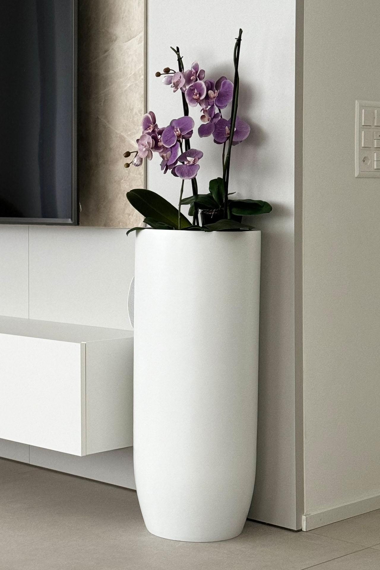 VIVANNO Bodenvase Fiberglas SOLERIO Rund - günstig online kaufen