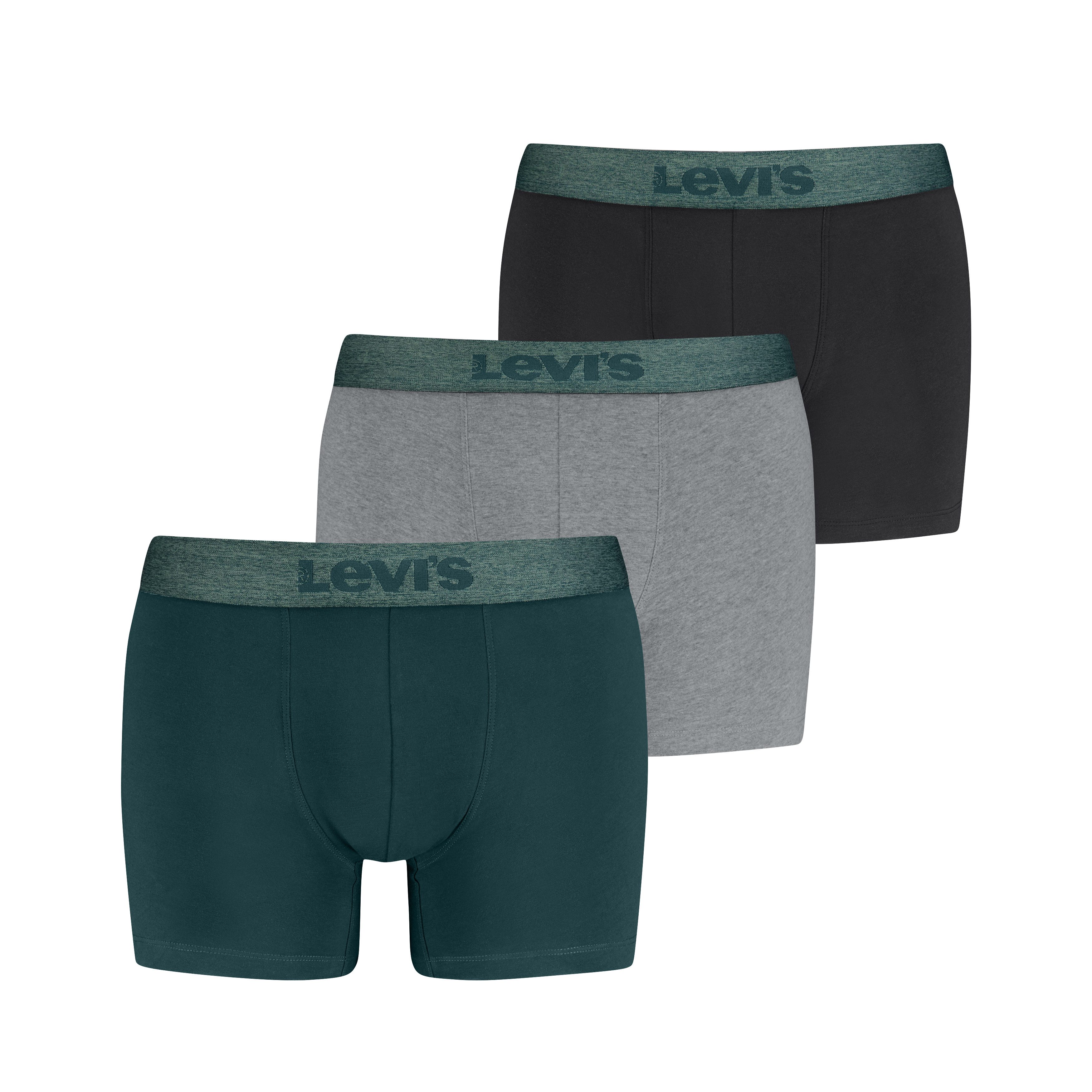 Levi's® Boxer LEVIS MEN MEL WB BOXER BRIEF (3er Pack) ohne Eingriff, tonaler Logobund, elastisch, Cotton-Mix