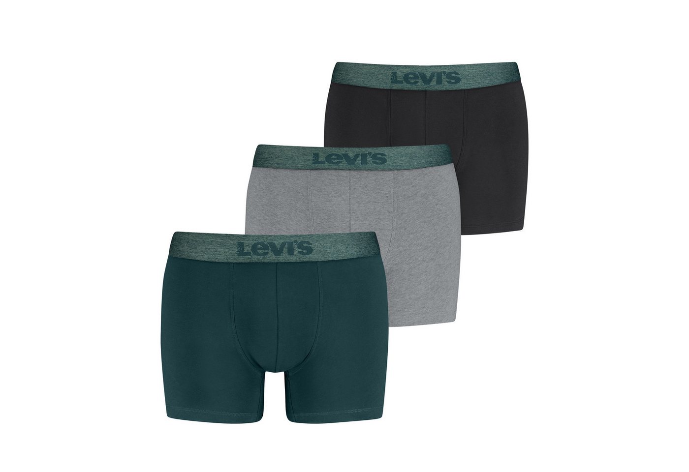 Levi's® Boxer LEVIS MEN MEL WB BOXER BRIEF (3er Pack) ohne Eingriff, tonaler Logobund, elastisch, Cotton-Mix