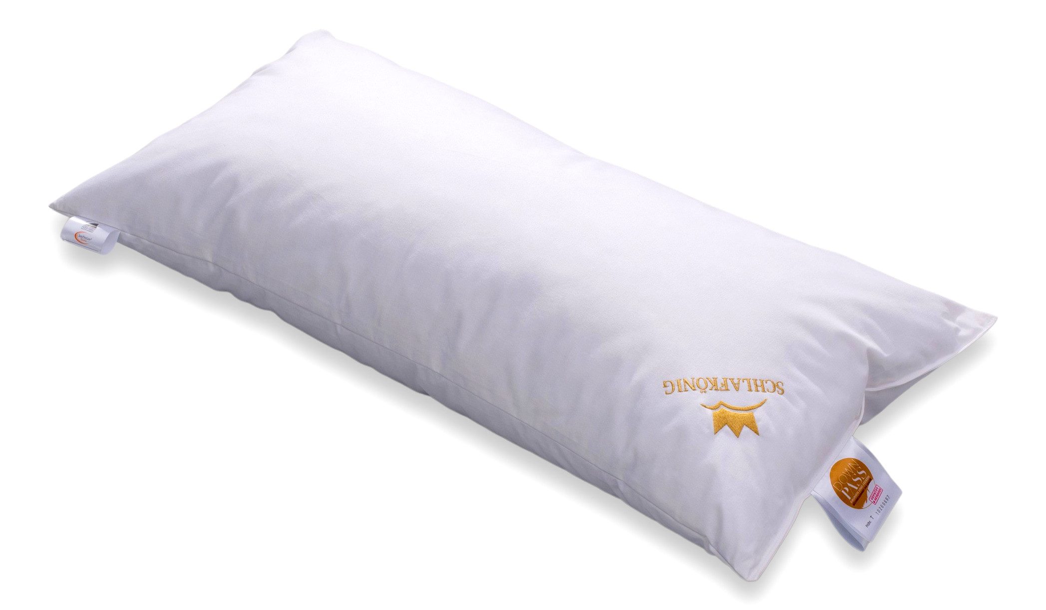 SCHLAFKÖNIG Kopfkissen SCHLAFKÖNIG 40 x 80 cm, Füllung: 30 % Daunen - 70 % Federn oder 15 % Daunen - 85 % Federn, für Всіrgiker geeignet