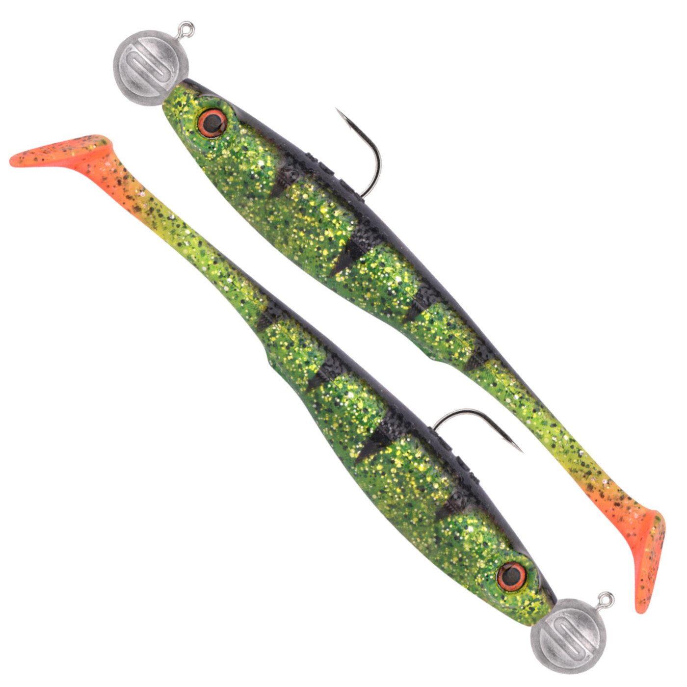 Kunstköder Spro 10cm 10+14g Iris Popeye to-go - 2 montierte Gummifische