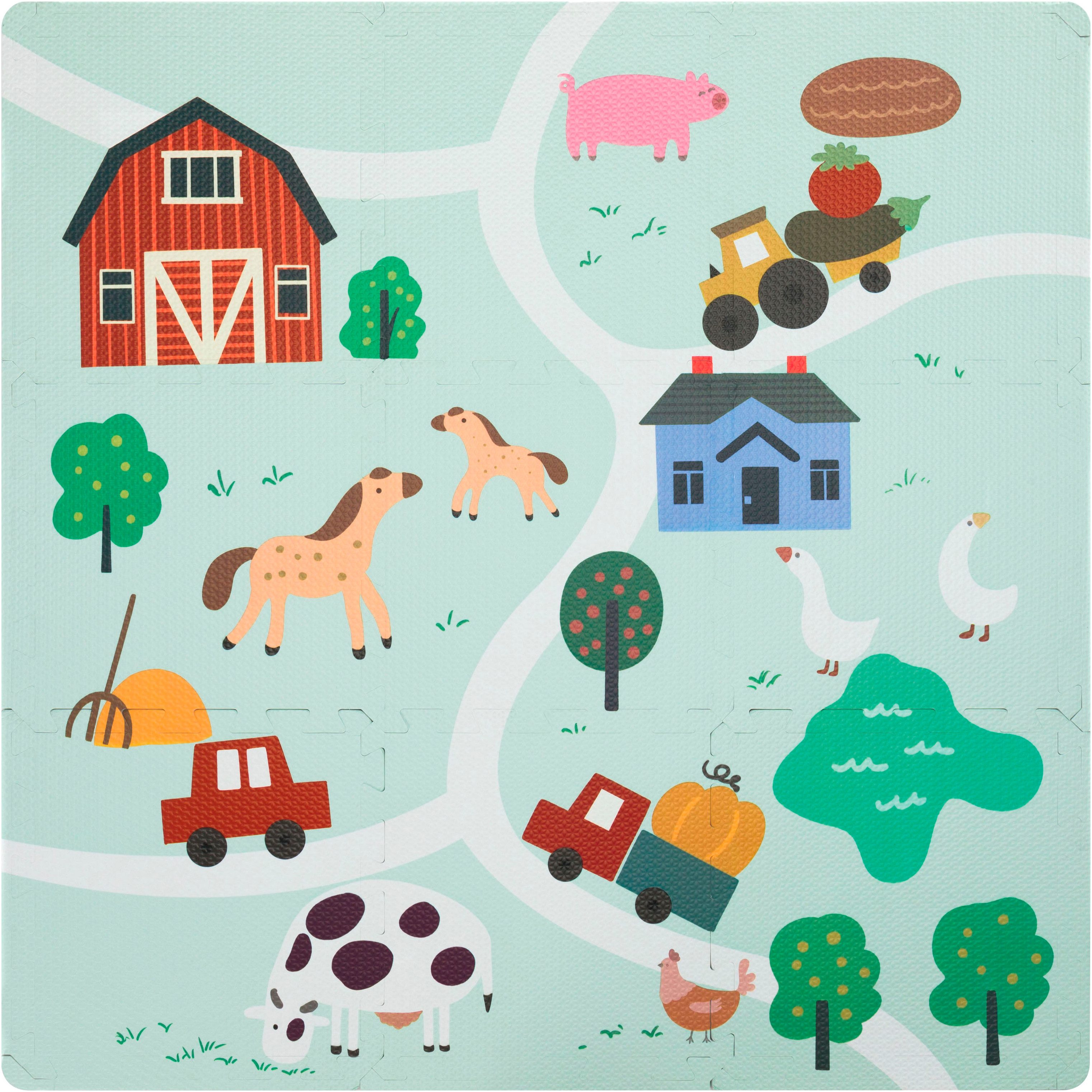 Fillikid Puzzle Puzzlematte Bauernhof, 9 Puzzleteile günstig online kaufen