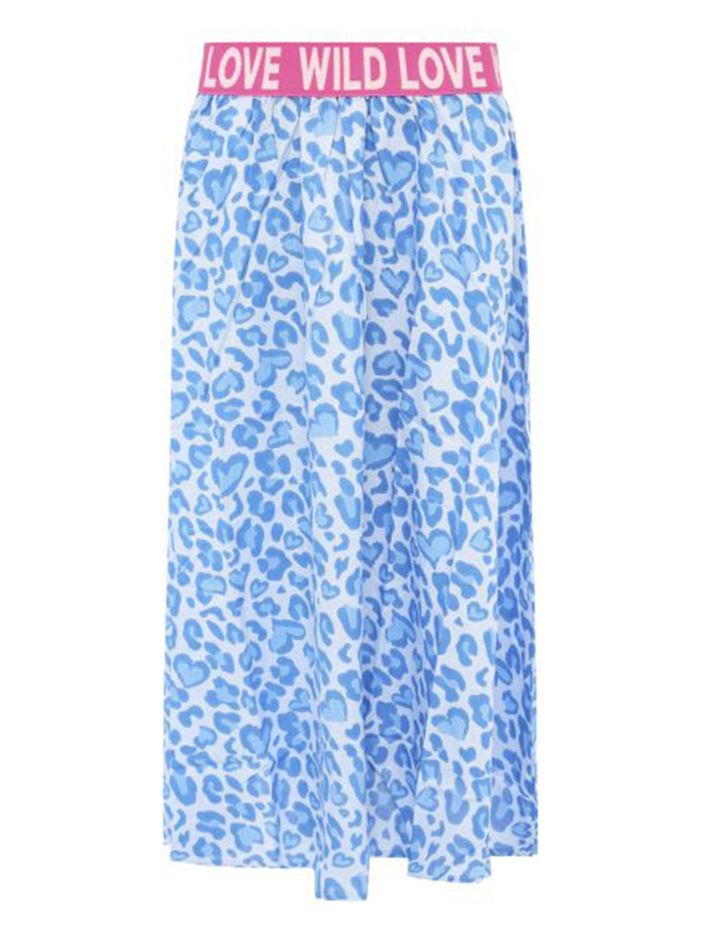 Zwillingsherz Maxirock "Leo Herzen" Animal-Muster, knöchellang, Gummizug, leicht