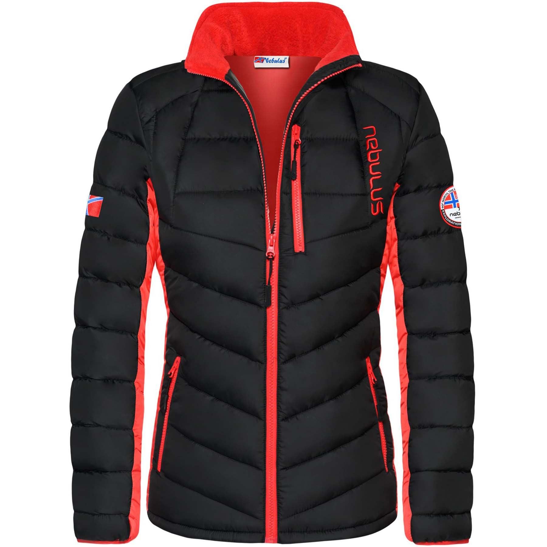 Nebulus Winterjacke Winterjacke, P4771 - Damen, schwarz-rot, L/40 günstig online kaufen