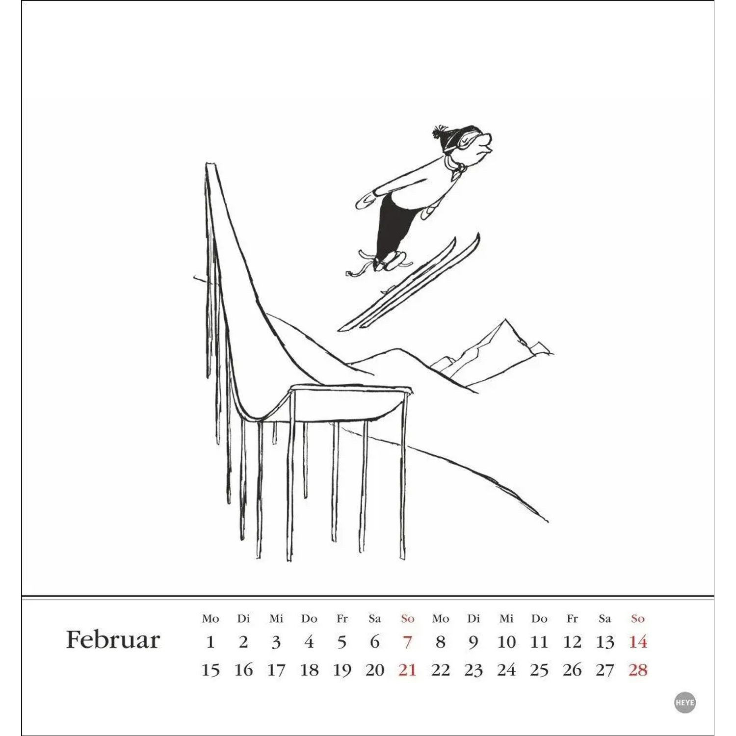 HEYE Wandkalender Loriot Postkartenkalender 2027