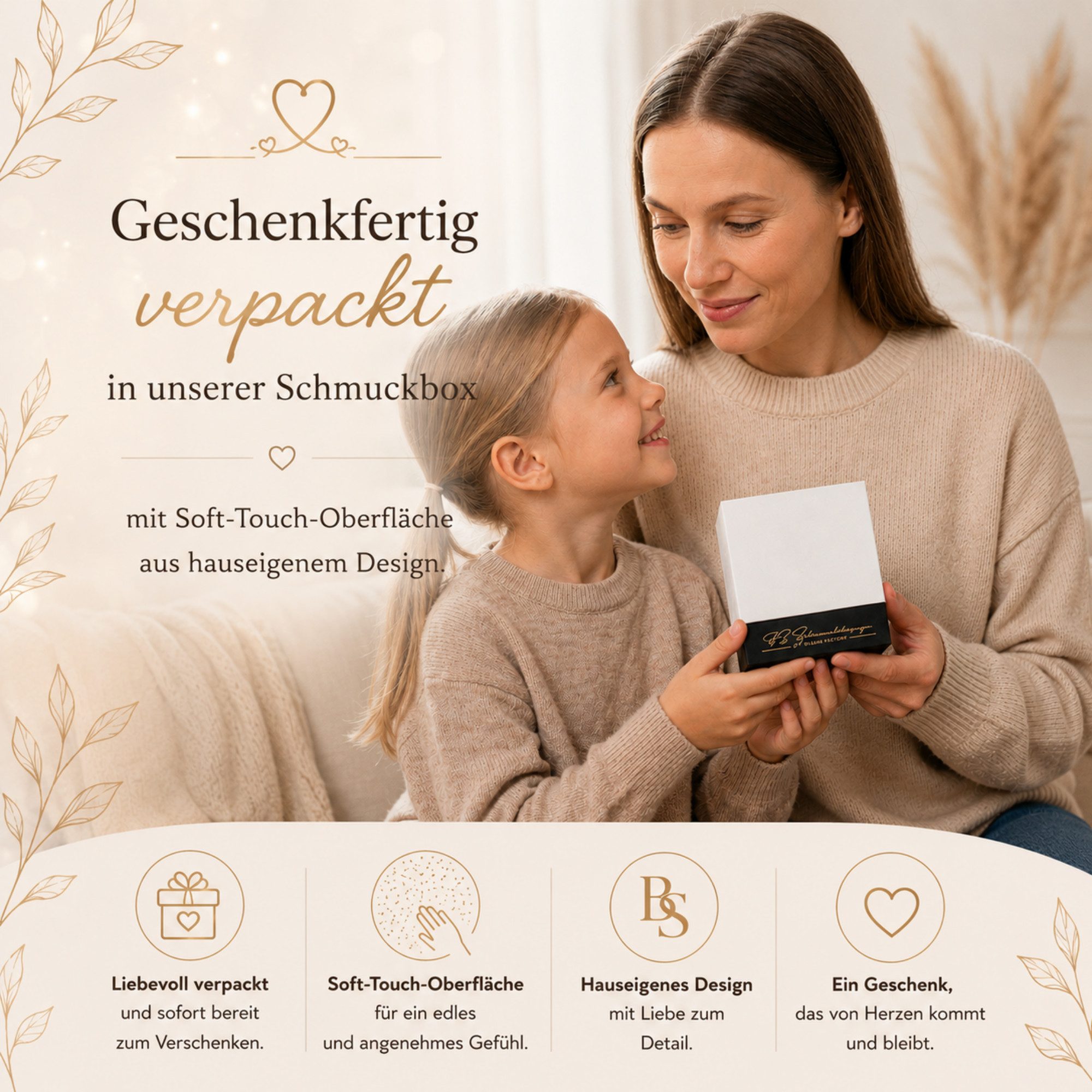 BS Schmuckdesign Kette mit Anhänger mit Gravur Namenskette Damen personalisierte Halskette mit Namen Gravurkette (inkl. Gravur), personalisiert inkl. Geschenkbo – Bild 5 von 5