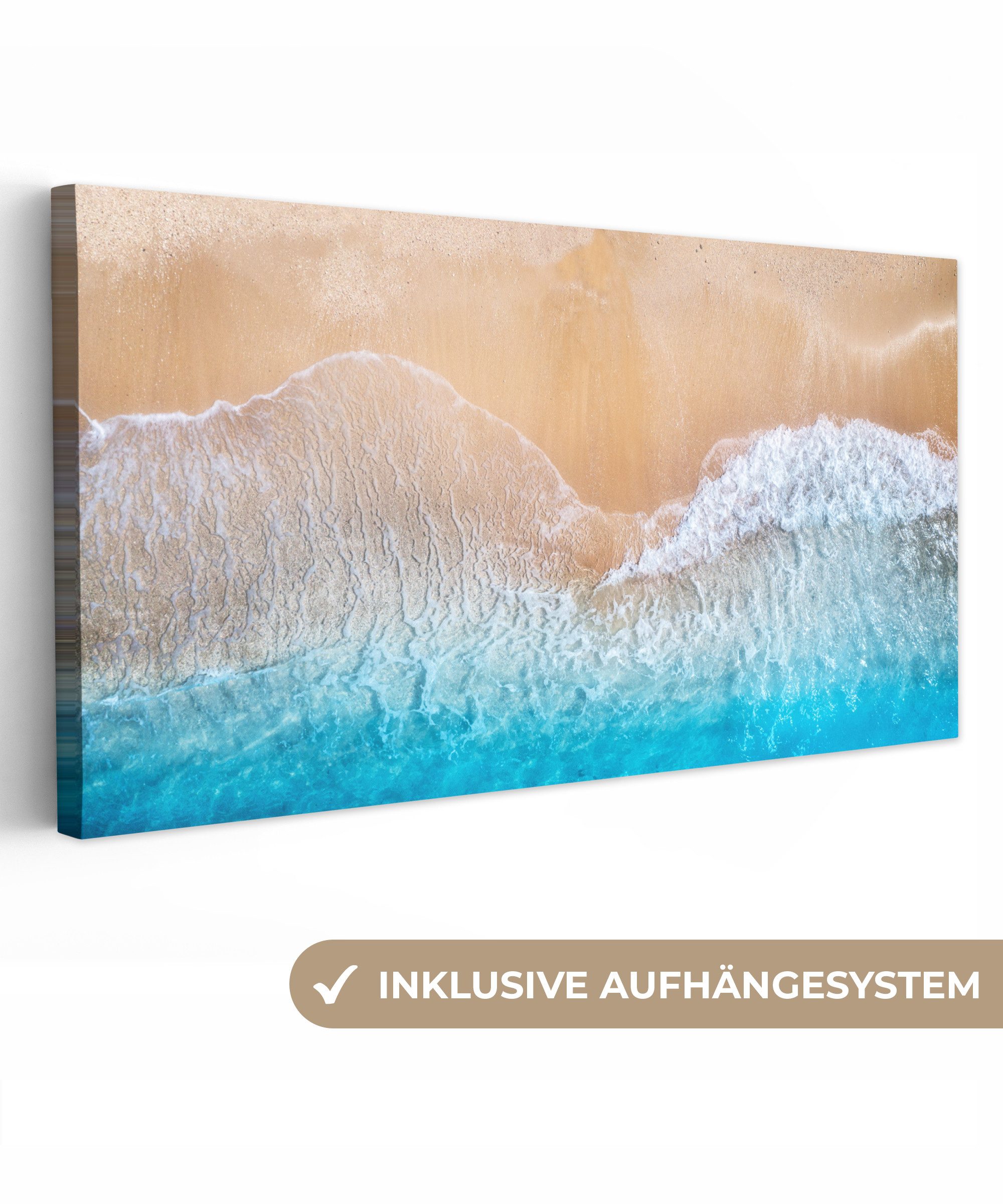 OneMillionCanvasses® Leinwandbild Panorama Strand - Meer günstig online kaufen
