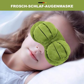 MAGICSHE Schlafmaske 3D Frosch-Augenmaske Plüsch Augenschutz, 1-tlg.
