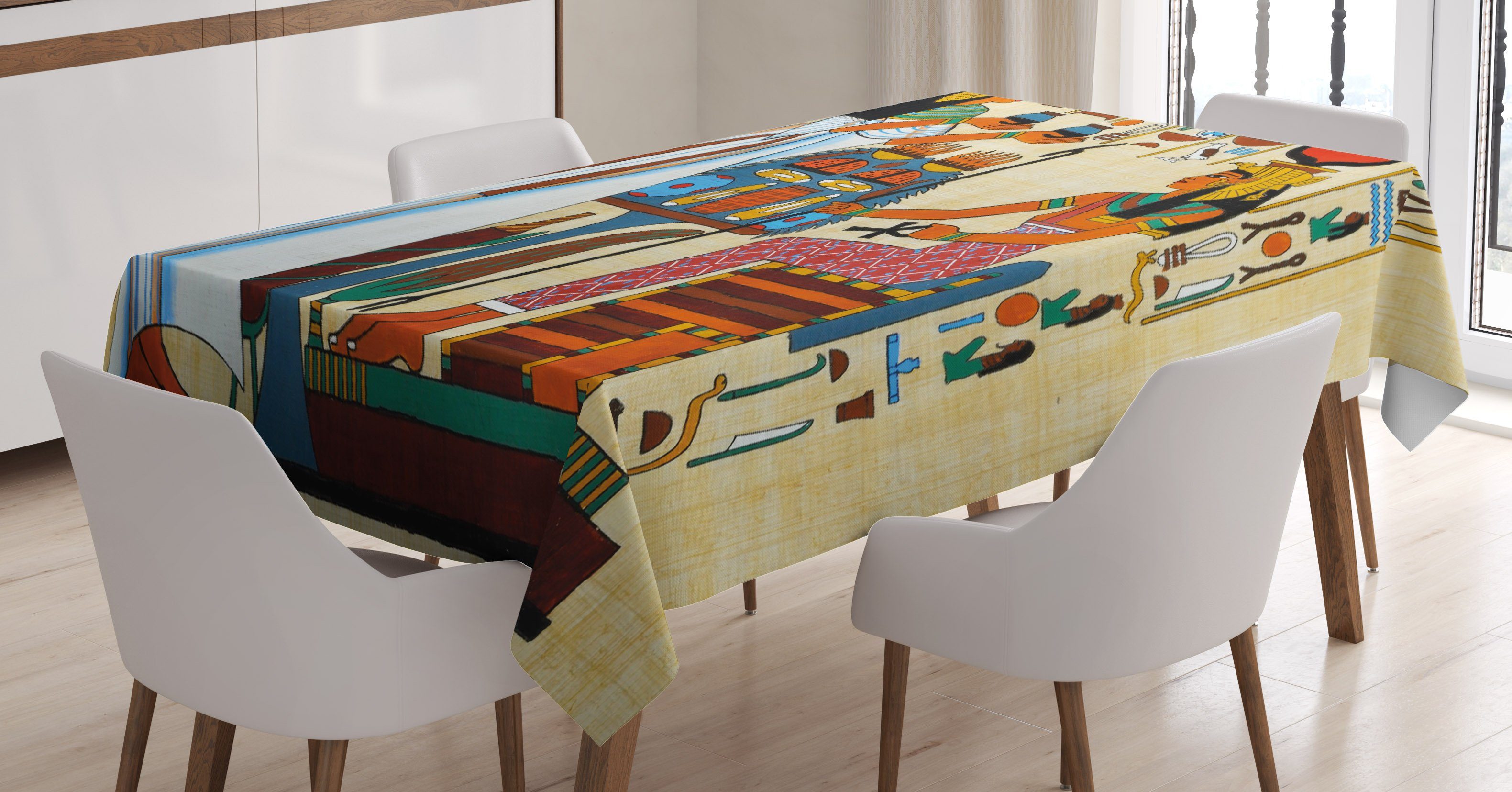 Abakuhaus Tischdecke Farbfest Waschbar Für den Außen Bereich geeignet Klare Farben, Antik ägyptische Geschichte