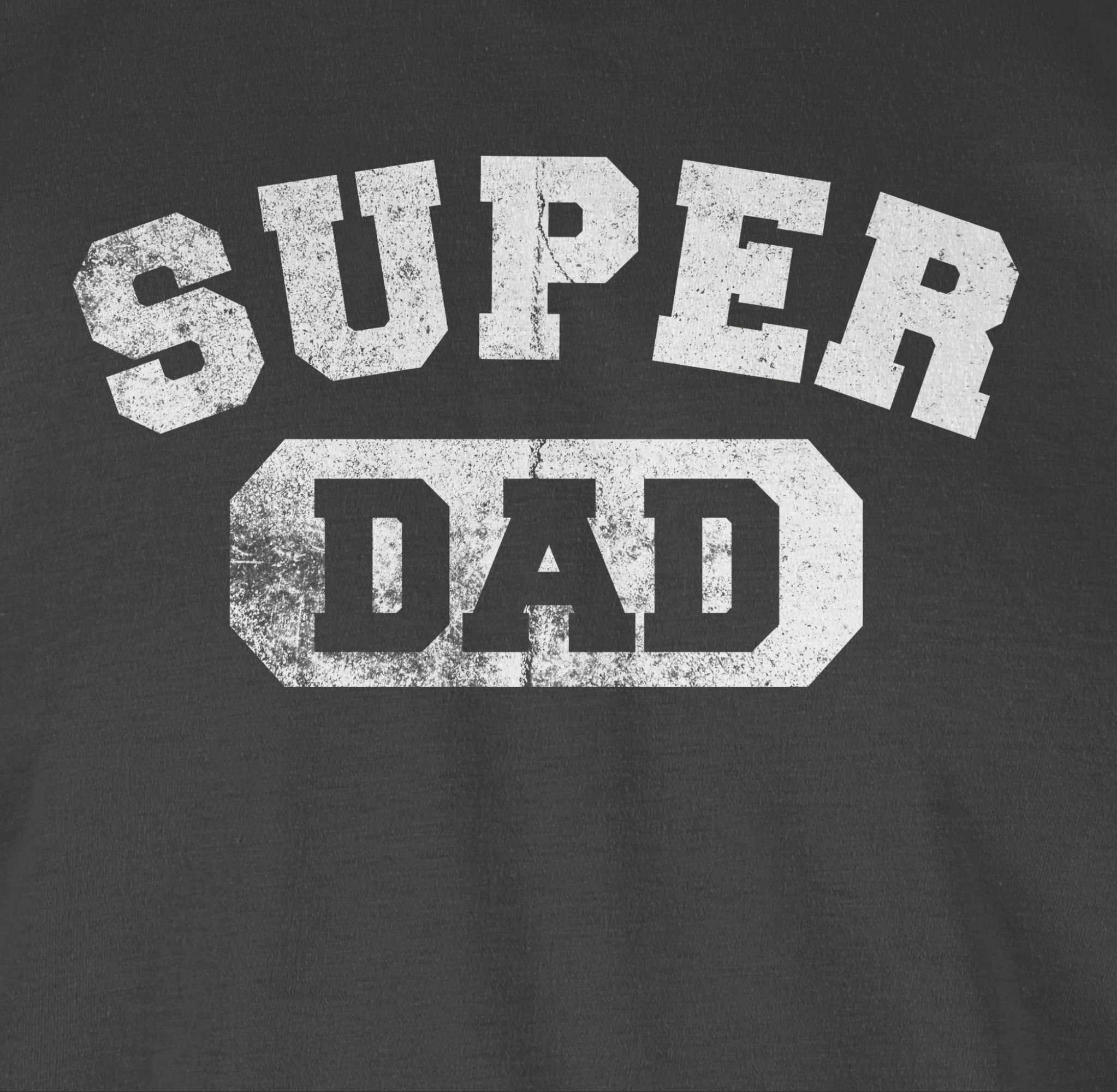 Super Dad T-Shirt Dunkelgrau Papa 03 Vatertag für Papa Superheld Shirtracer Geschenk Bester Geschenk