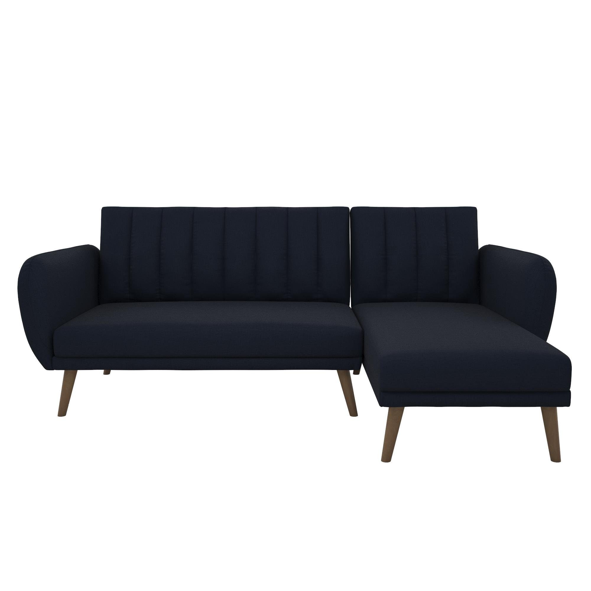 loft24 Ecksofa Brittany, Sofa, Couch mit Recamiere, Stoffbezug, Breite 224 cm