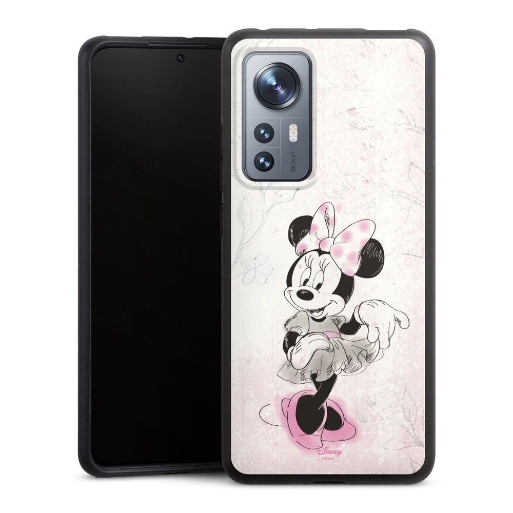 DeinDesign Handyhülle Minnie Mouse Disney Vintage Minnie Watercolor, Xiaomi 12 5G Organic Case Bio Hülle Эко-товарe Handyhülle