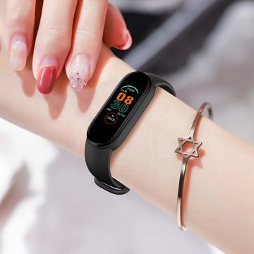 Mutoy Smartwatch Fitness Tracker Uhr 0,96" Bildschirm Fitness Armband Uhr Smartwatch mit Blutdruck Pulsmesser und Schlafmonitor, IP68 Wasserdicht Sportuhr für Android iOS, Schrittzähler Kalorienzähler Wecker, Aktivitätstracker für Damen Herren Kinder