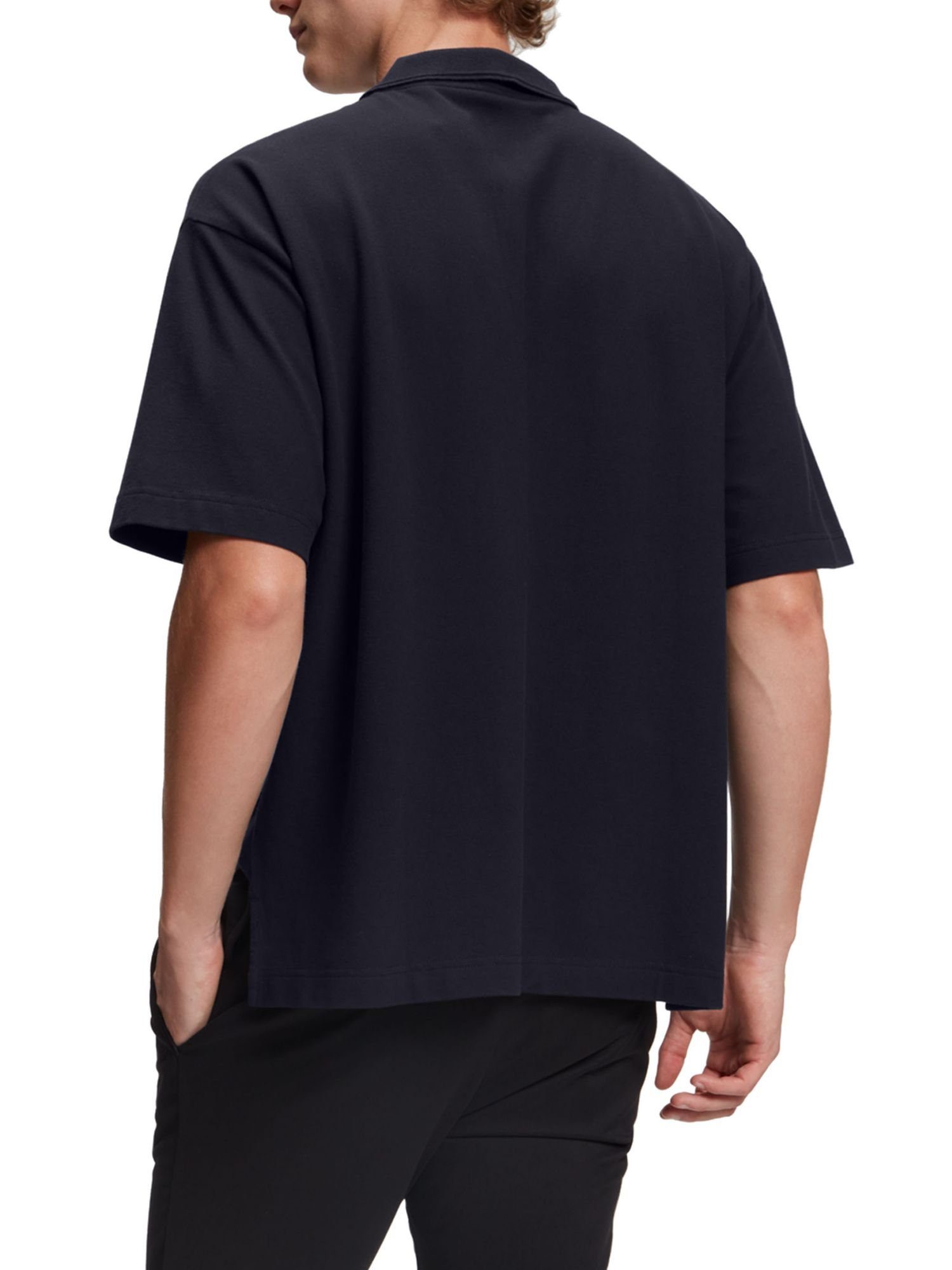 Esprit Dolphin-Badge Relaxed BLACK Poloshirt Fit mit Poloshirt