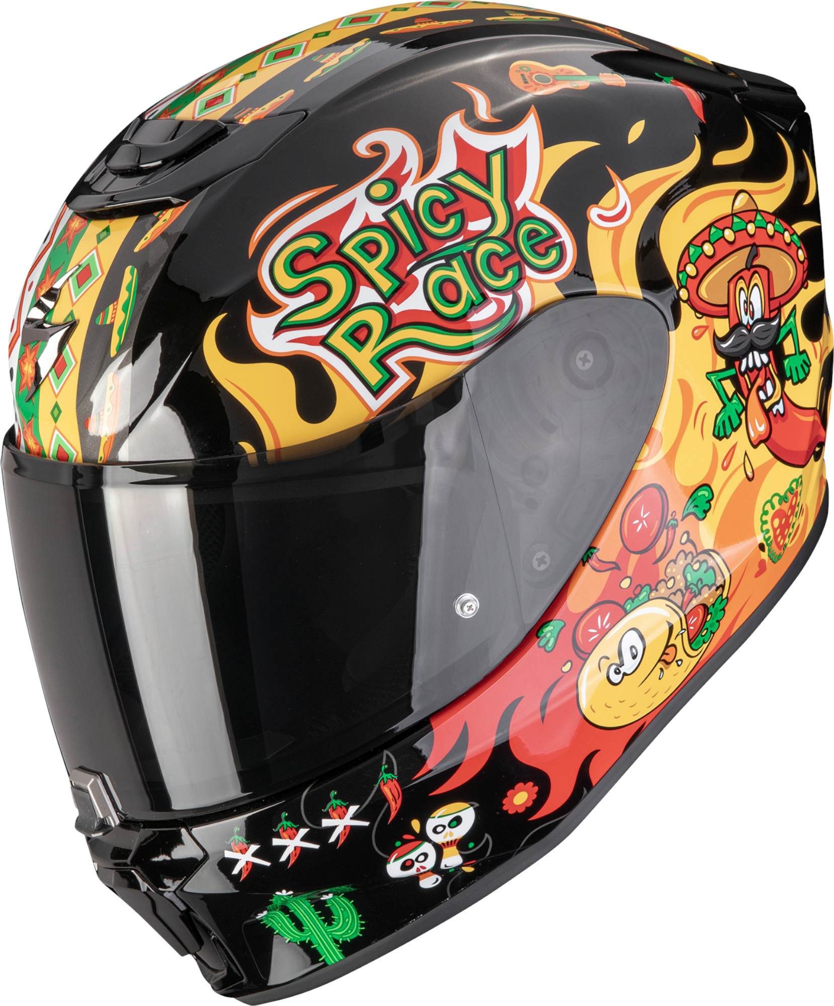 Scorpion Exo Motorradhelm Exo-JNR Air Yucatan Kinderhelm, Notfallsystem-polsterung (eqrs),geeignet Für Brillenträger,vorber