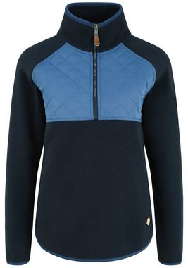 OXMO Sweatshirt OXMalita Fleece Troyer mit Stepp-Detail