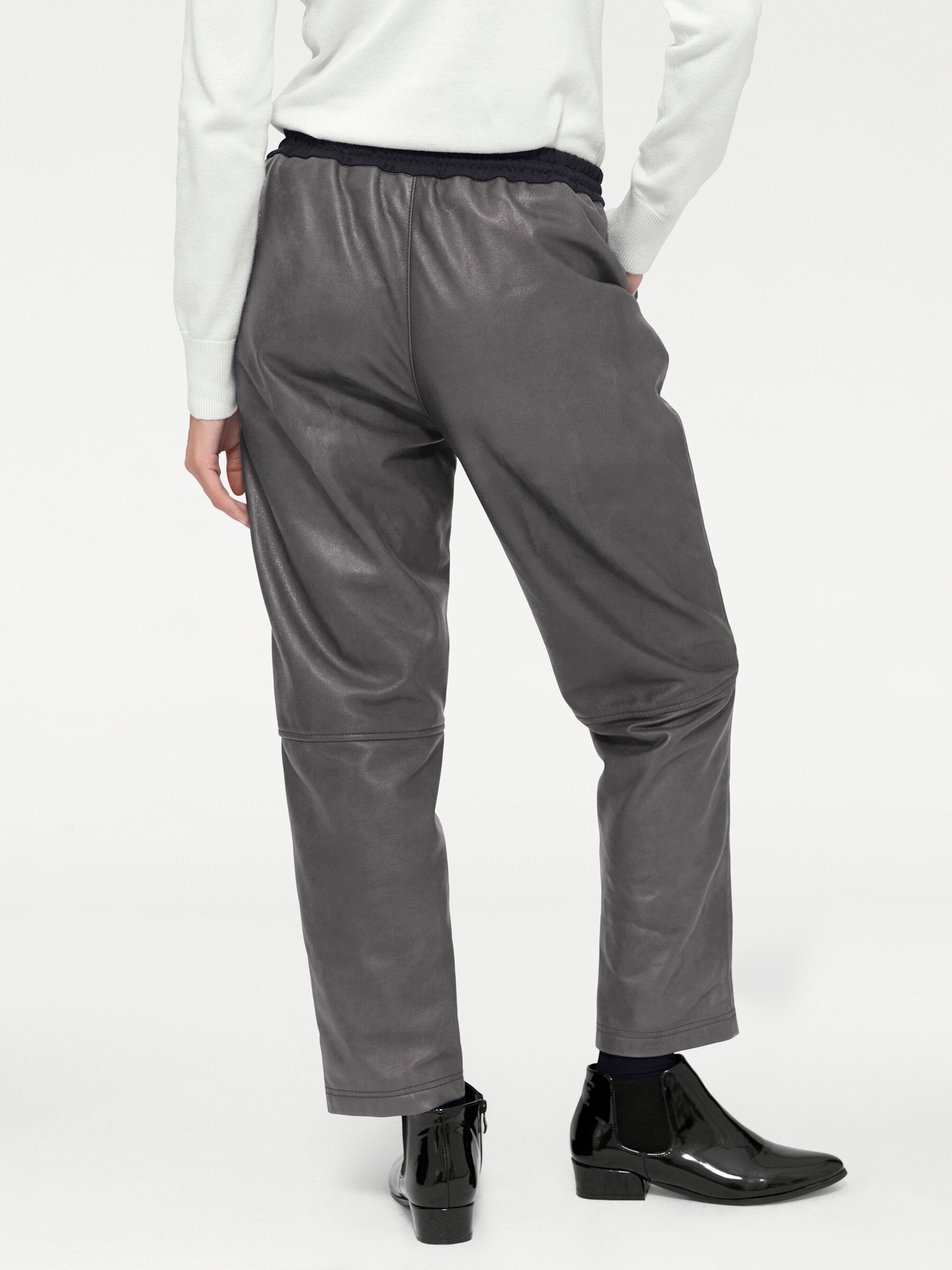 heine Jerseyhose Leder-Jogpants Innenbeinlänge ca. 68 günstig online kaufen