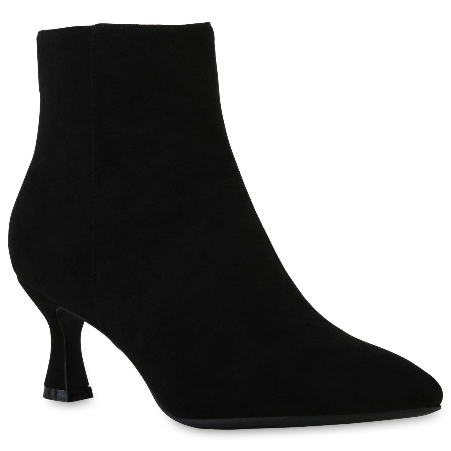 VAN HILL 840599 Stiefelette Damen Klassische Stiefeletten Stiletto Spitze Basic