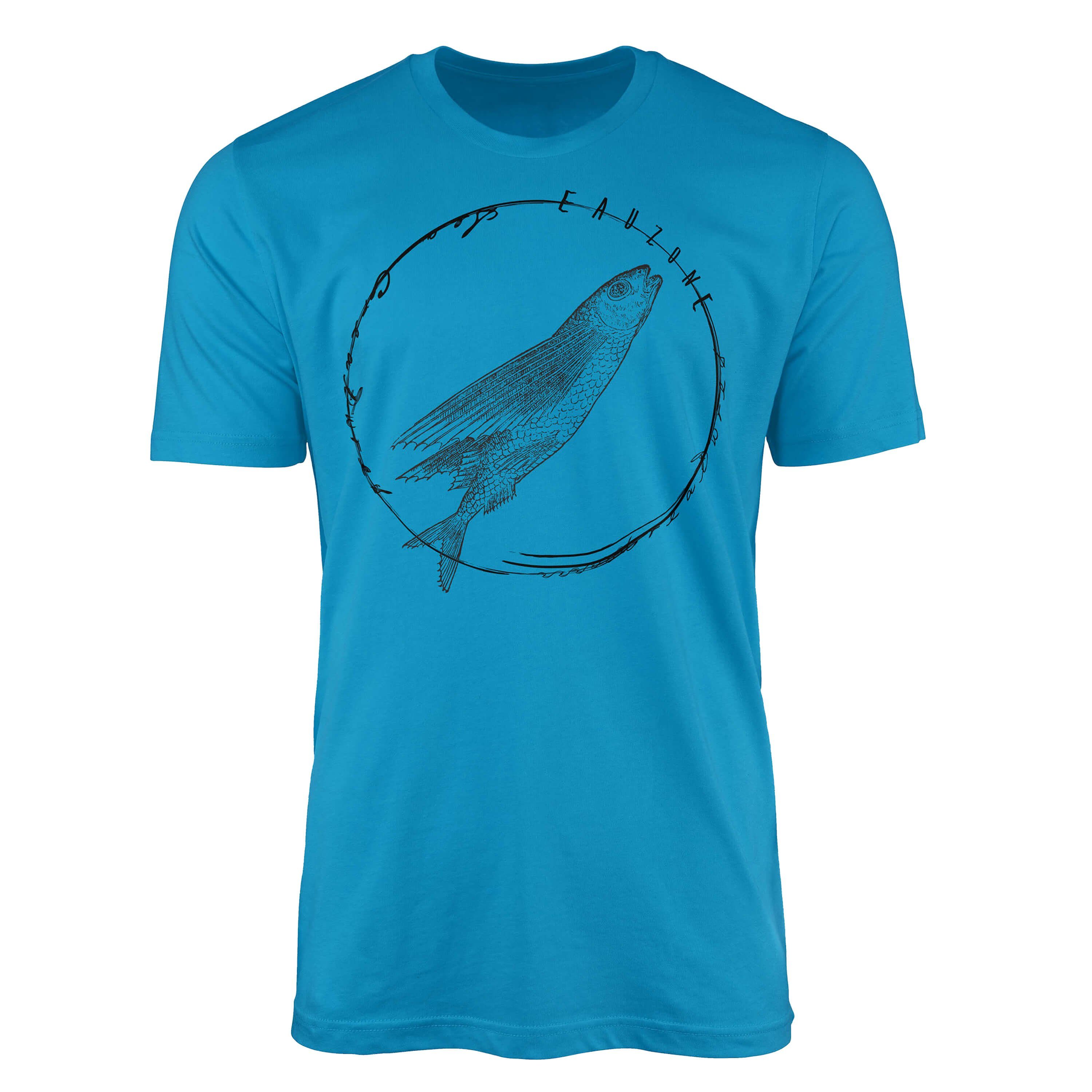 Sinus Art T-Shirt T-Shirt Tiefsee Fische - Serie: Sea Creatures, feine Struktur und sportlicher Schnitt / Sea 085 Atoll