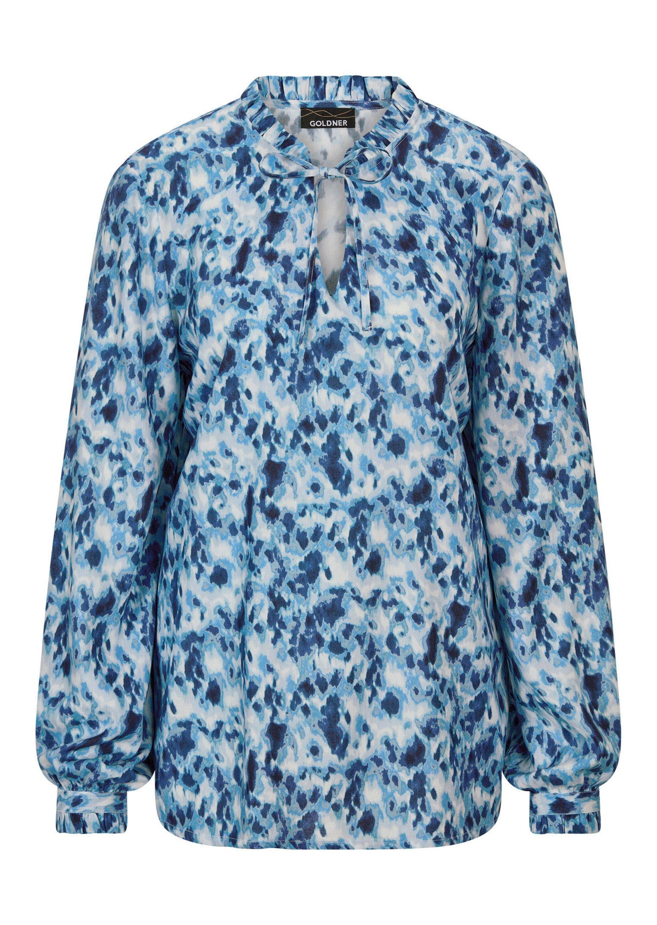 blau / gemustert