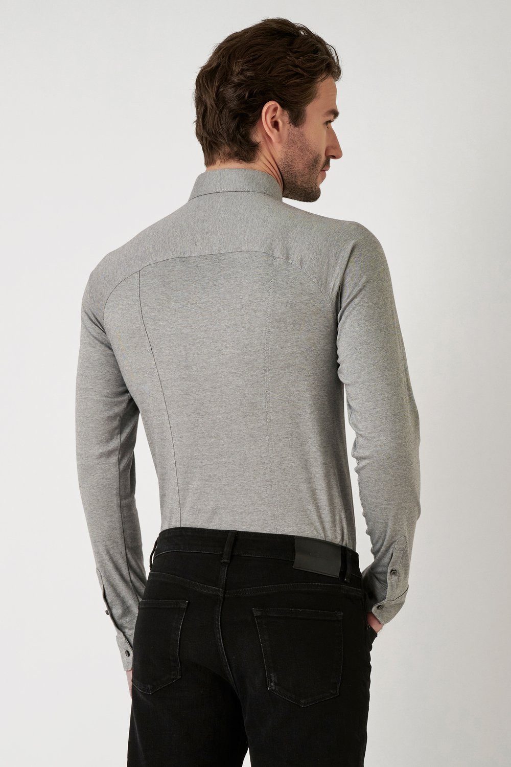 DESOTO Langarmhemd Jerseyhemd Casual Kent – Bild 2 von 5