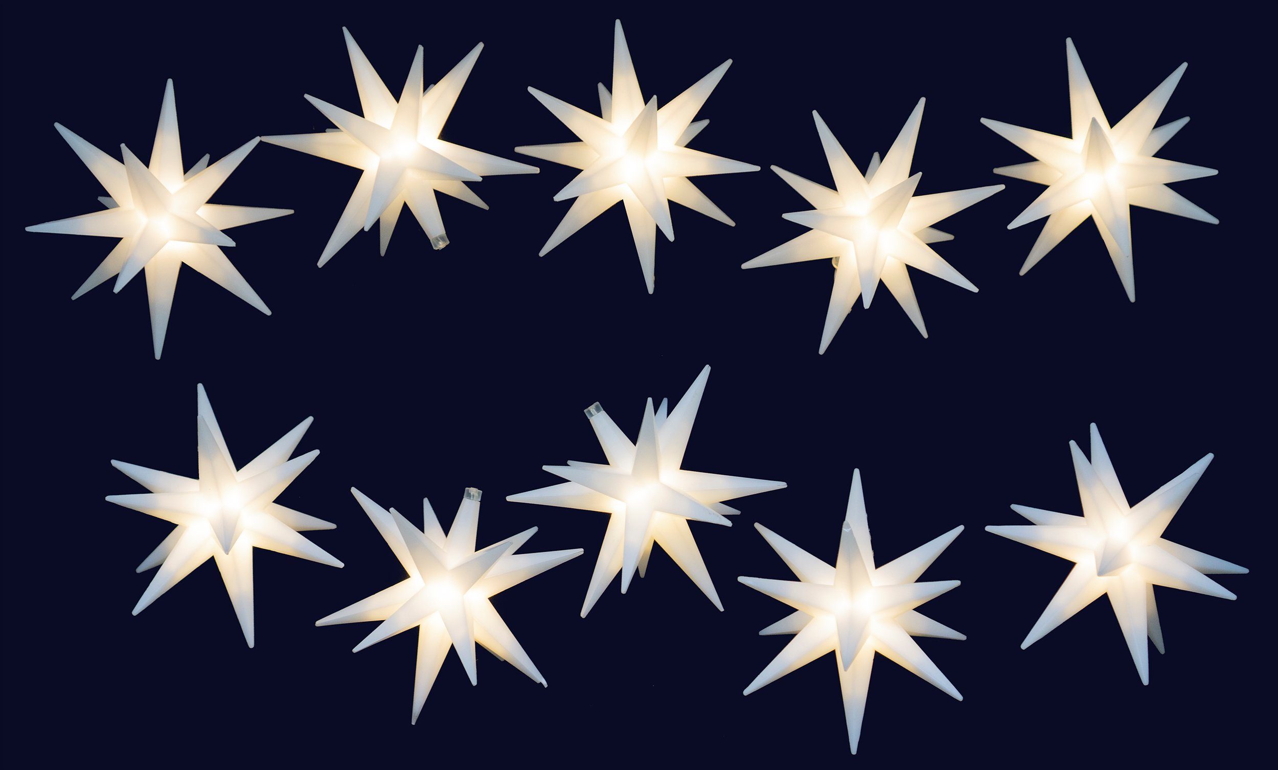 Guru-Shop LED-Stern für außen Sternenkette, Lichterkette mit 10 x LED.., LE günstig online kaufen