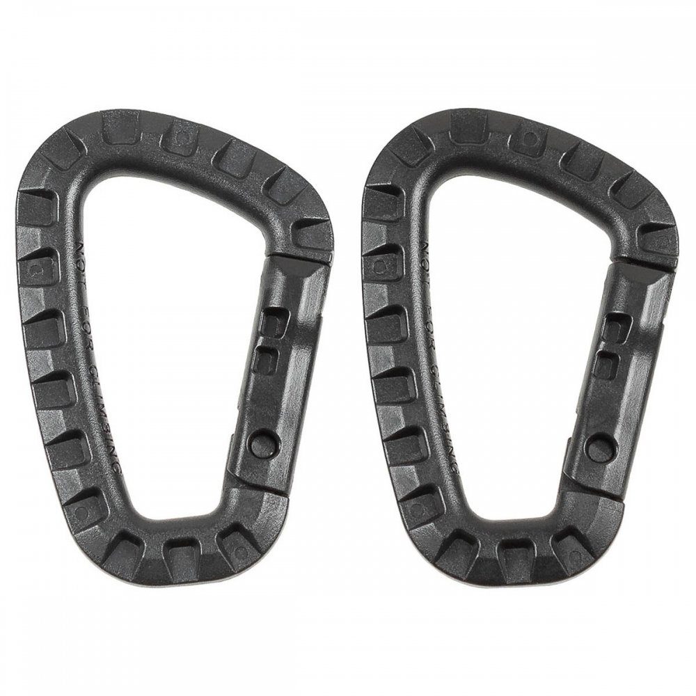 mm (2 Karabiner, cm, Karabiner, Pack, Karabiner Plastik Plastik, St), 2er MFH schwarz, 8,5 7 x D