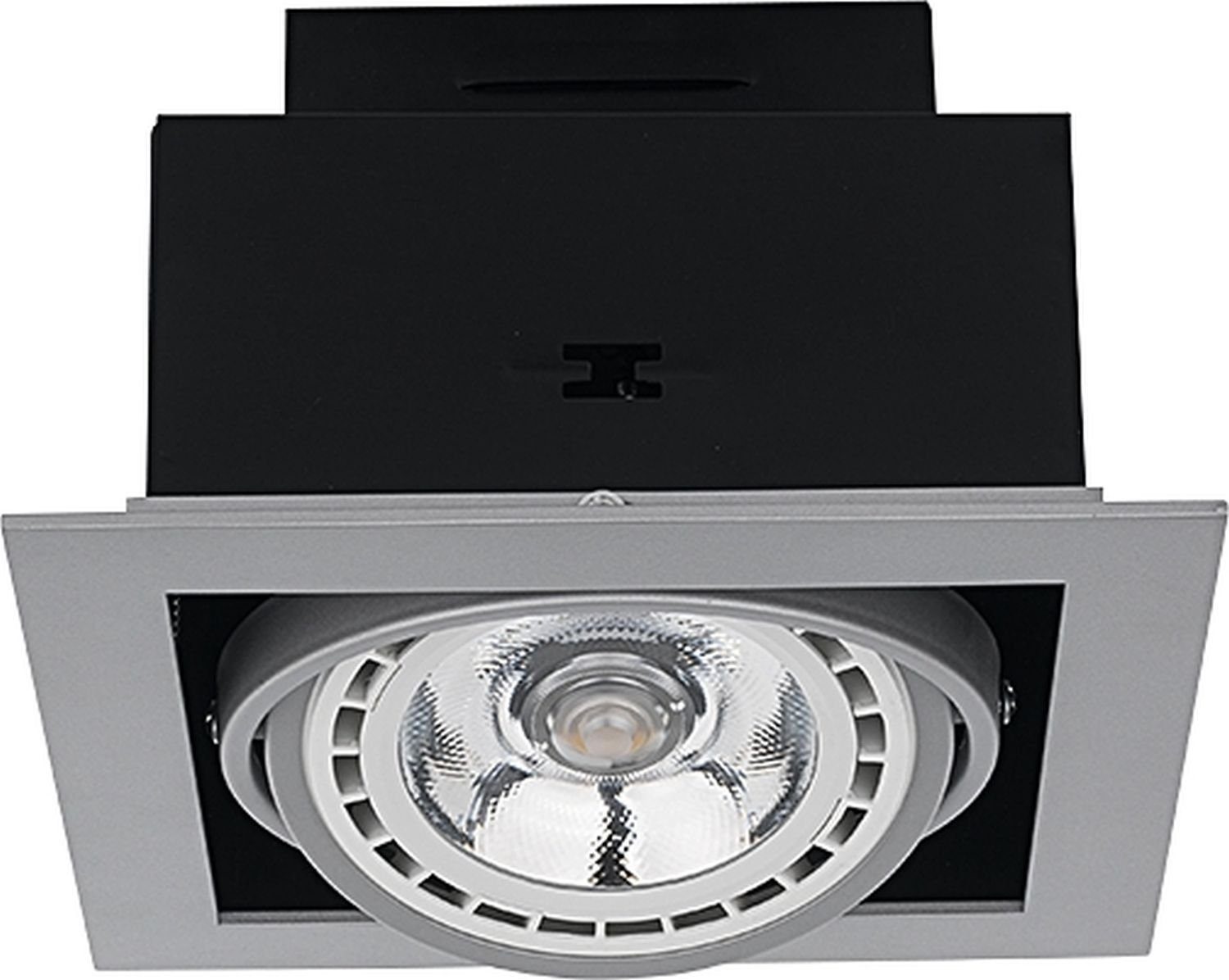 Licht-Erlebnisse Einbauleuchte DOWNLIGHT, ohne Leuchtmittel, schwenkbar eckig B: 19 cm Metall Grau GU10 Unterputz