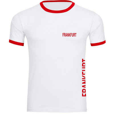 multifanshop T-Shirt Kontrast Frankfurt - Brust & Seite - Männer