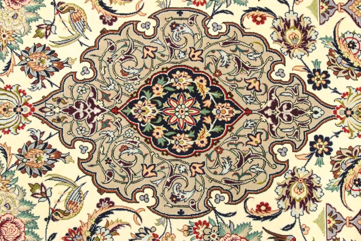 rechteckig, Orientteppich Handgeknüpfter Nain 132x200 Höhe: Trading, Orientteppich, Isfahan 6 Seidenkette Signiert mm