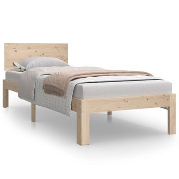 vidaXL Bett Massivholzbett 75x190 cm