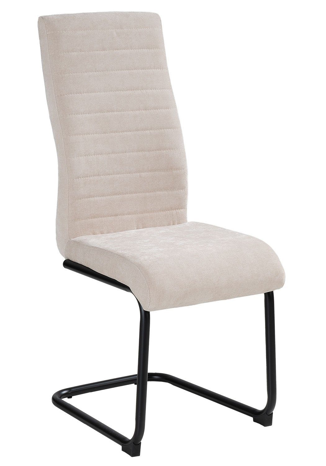 Home4You Freischwinger Schwingstuhl, Beige, Webstoff, Metallgestell, günstig online kaufen