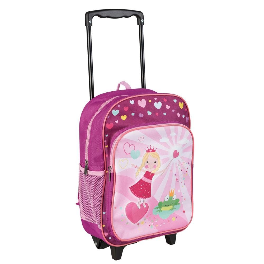 Kinderrucksack Rucksack Kinder 1 Handgepäckskoffer 22047, 2 rosa Idena in Prinzessin Trolley