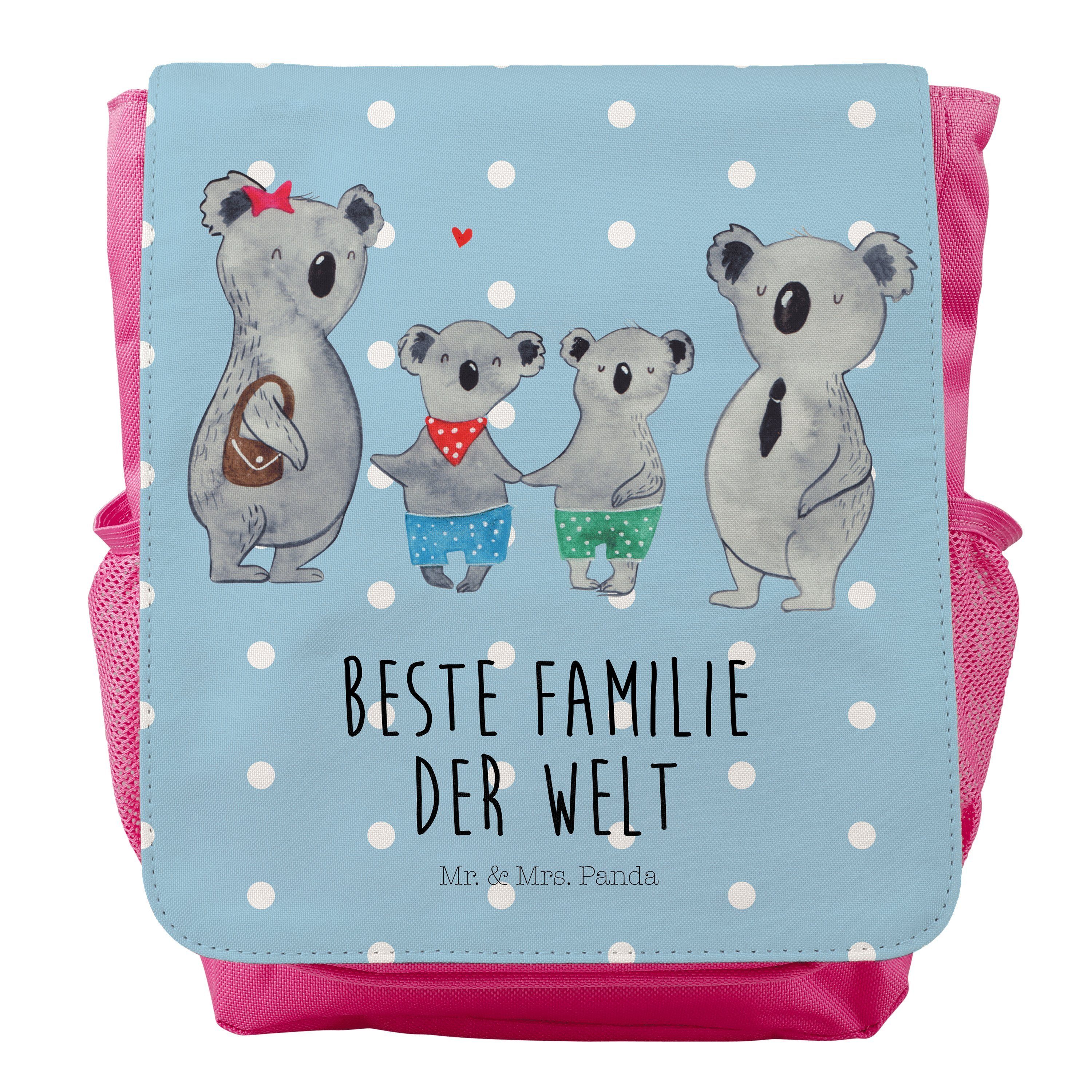 Mr. & Mrs. Panda Kinderrucksack Koala Familie zwei - Blau Pastell - Geschenk, Koalabär, Bruder, Rucks