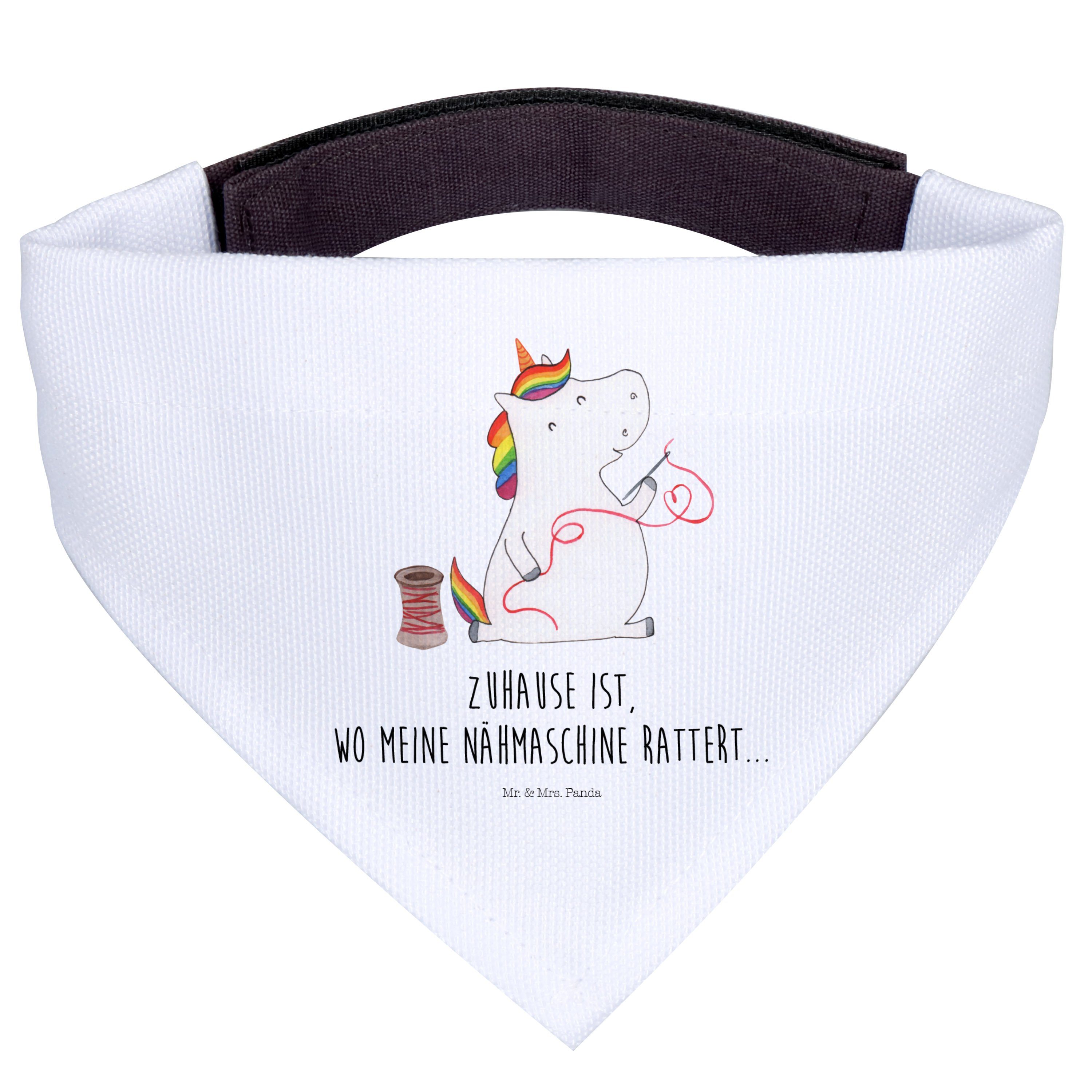 Mr. & Mrs. Panda Hundefliege Einhorn Näherin, Hunde Halstuch, Weiß, Freundin, Unicorn, Hunde-Halst, Polyester, Hunde Dreieckstuch Hunde Halstuch Tuch für Hunde