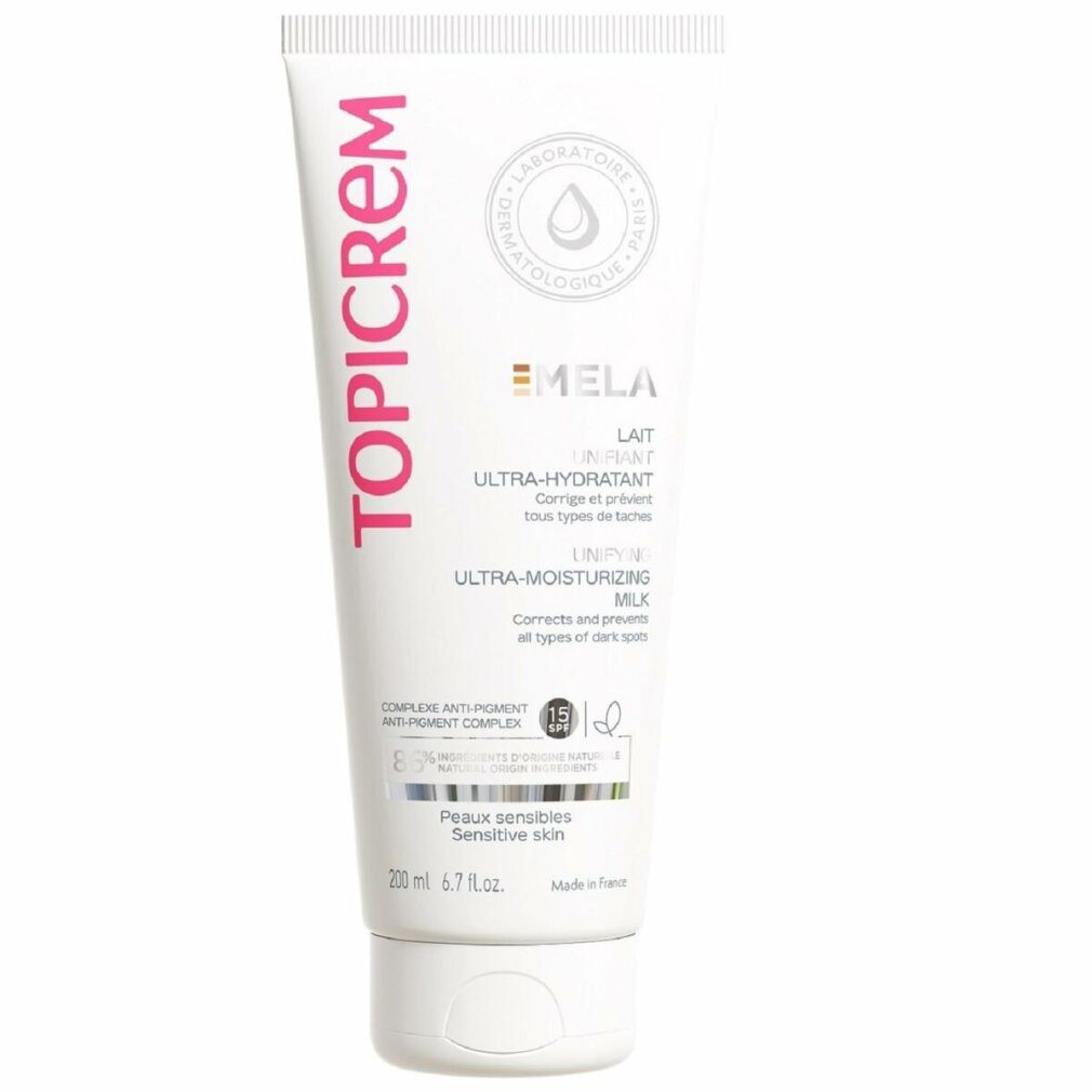 Topicrem Körperpflegemittel MELA ultra-moisturizing unifying body milk SPF15+ 200ml