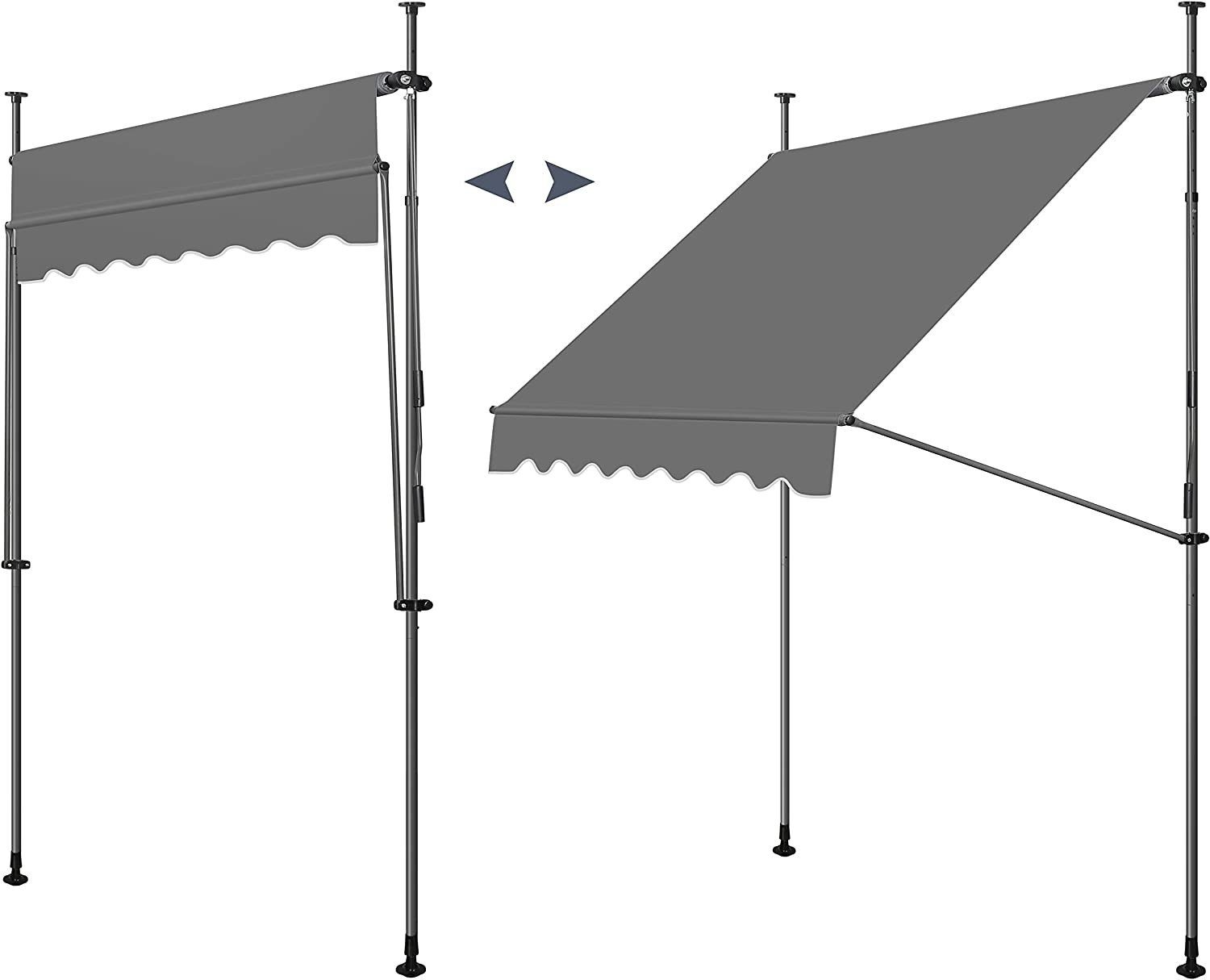Woltu Klemmmarkise (1-St) höhenverstellbar, UV-beständig wasserdicht günstig online kaufen