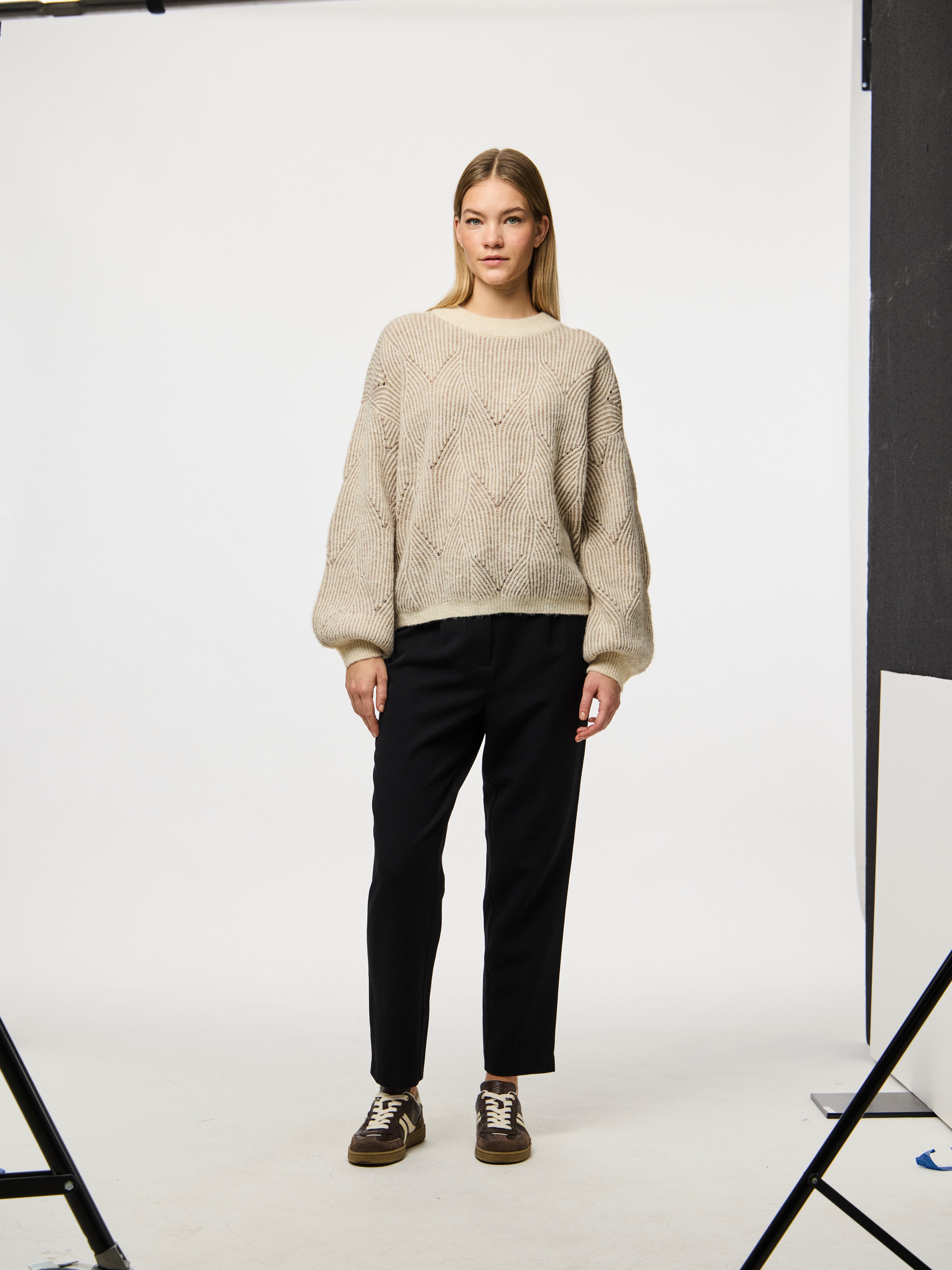 pieces Rundhalspullover PCJENNA LS O-NECK KNIT günstig online kaufen