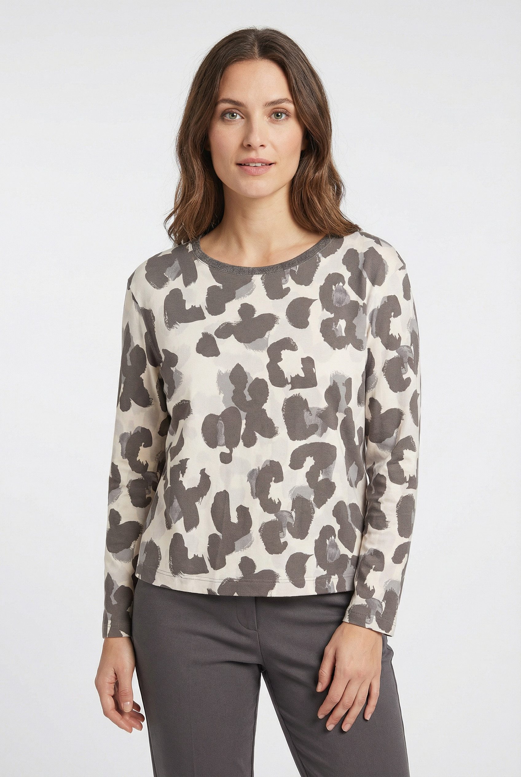 Rabe Langarmshirt mit Allover-Print